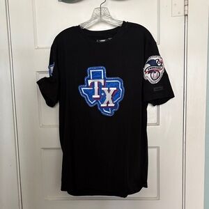 MLB American League Pro Standard Black TX Patch Tee Size M